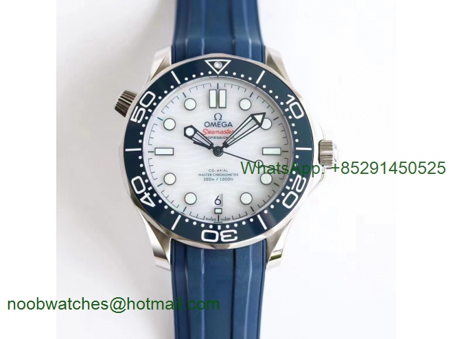 Replica OMEGA Seamaster 300m ORF 1:1 Tokyo 2020 White Dial on Blue Rubber A8800