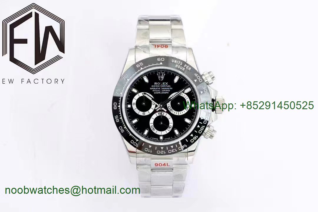 Replica Rolex Daytona 116500 Black Dial EWF A7750