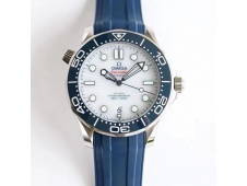 Replica OMEGA Seamaster 300m ORF 1:1 Tokyo 2020 White Dial on Blue Rubber A8800