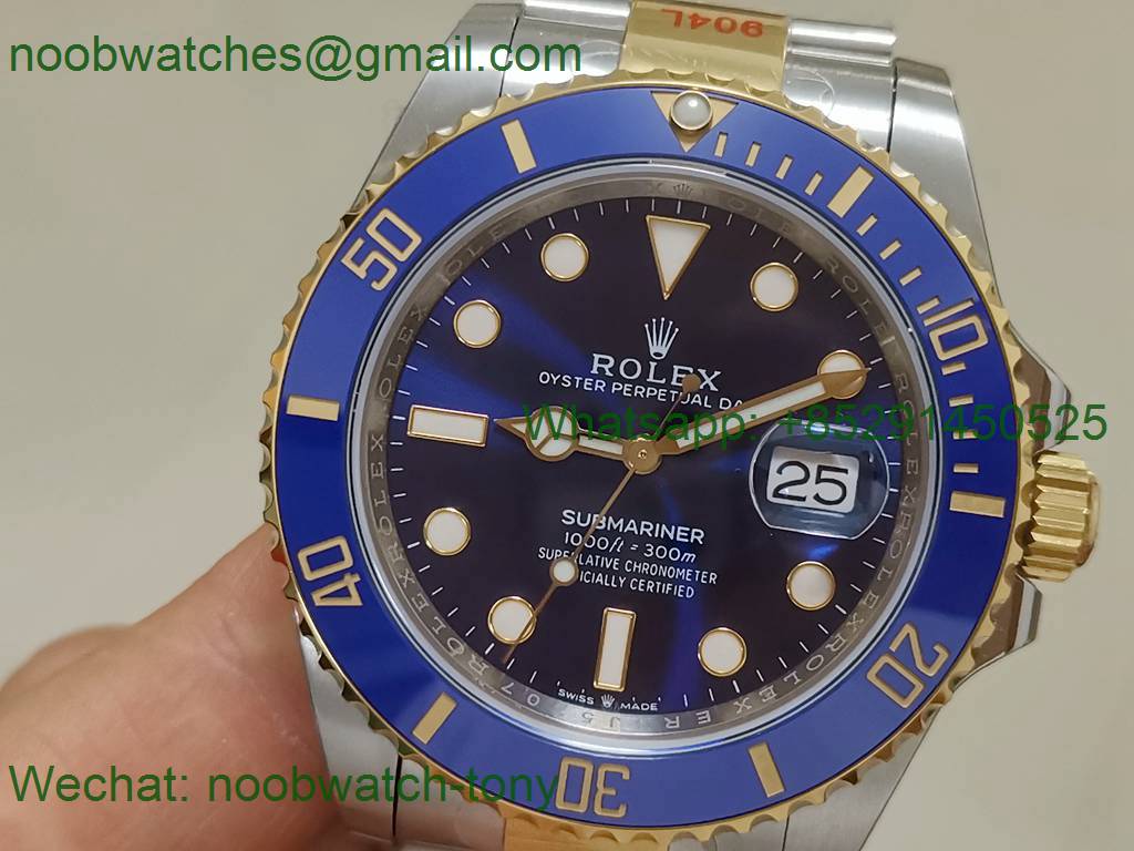 Replica Rolex Submariner 41mm 126613 LB Two Tone Steel/Gold EWF Blue Dial A3235