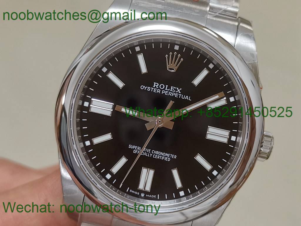 Replica Rolex Oyster Perpetual 41mm 124300 Black Dial 904L GMF SA3230