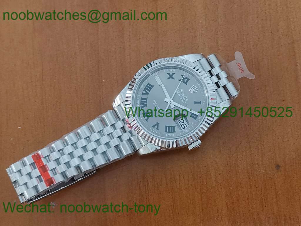 Replica Rolex Datejust 41mm 126334 Wembledon Gray Dial 904L Steel GMF SA3235