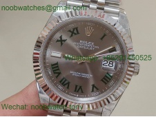 Replica Rolex Datejust 41mm 126334 Wembledon Gray Dial 904L Steel GMF SA3235
