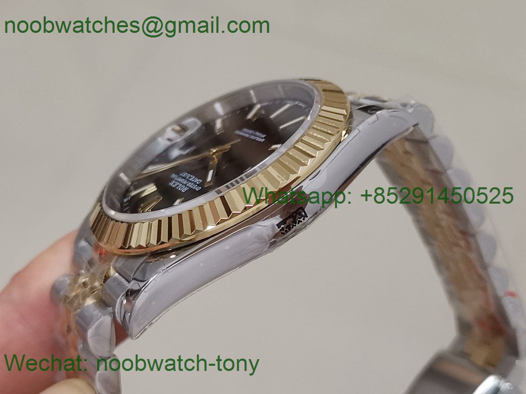 Replica Rolex DateJust 41mm 126333 904L 2tone Yellow Gold/Steel GMF 1:1 Best Black Dial 3235