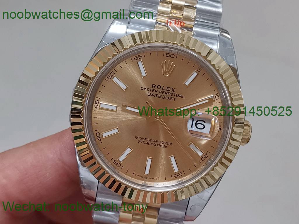 Replica Rolex DateJust 41mm 126333 904L 2tone Yellow Gold/Steel GMF 1:1 Best YG Dial 3235