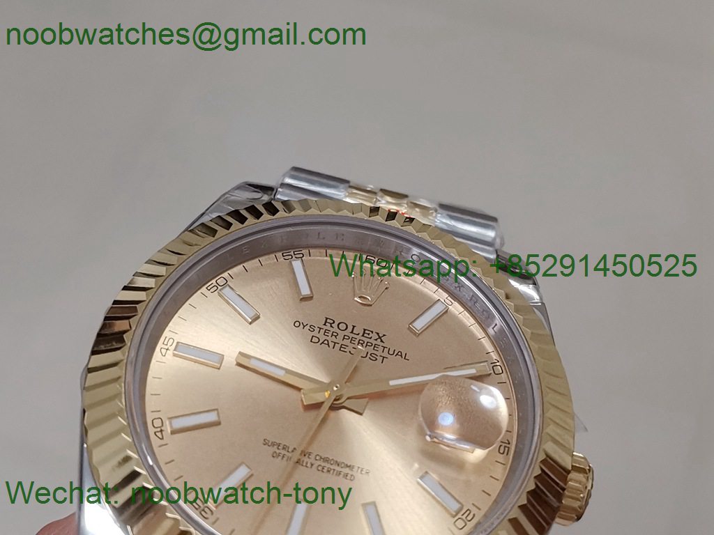 Replica Rolex DateJust 41mm 126333 904L 2tone Yellow Gold/Steel GMF 1:1 Best YG Dial 3235