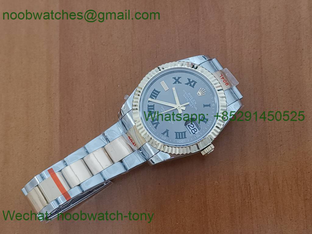 Replica Rolex Datejust 41mm 2tone Yellow Gold/Steel 904L Wimbledon 126334 GMF 1:1 Best 3235