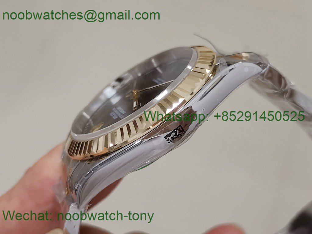 Replica Rolex Datejust 41mm 2tone Yellow Gold/Steel 904L Wimbledon 126334 GMF 1:1 Best 3235