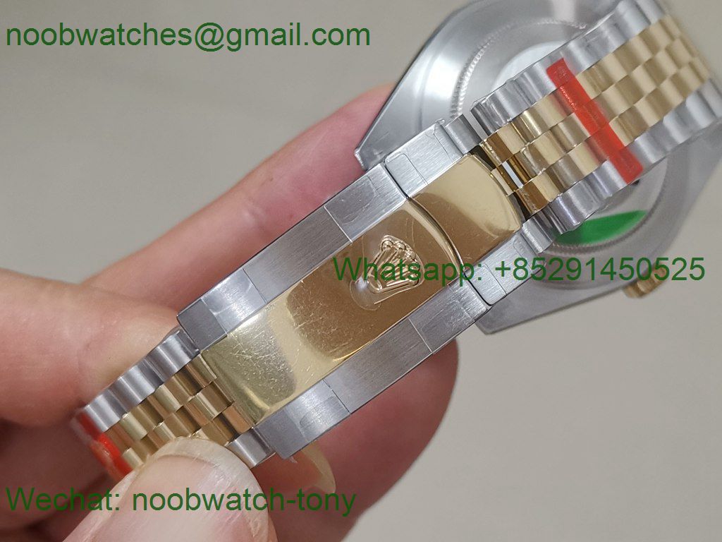 Replica Rolex Datejust 41mm 2tone Yellow Gold/Steel 904L Wimbledon 126334 GMF 1:1 Best 3235