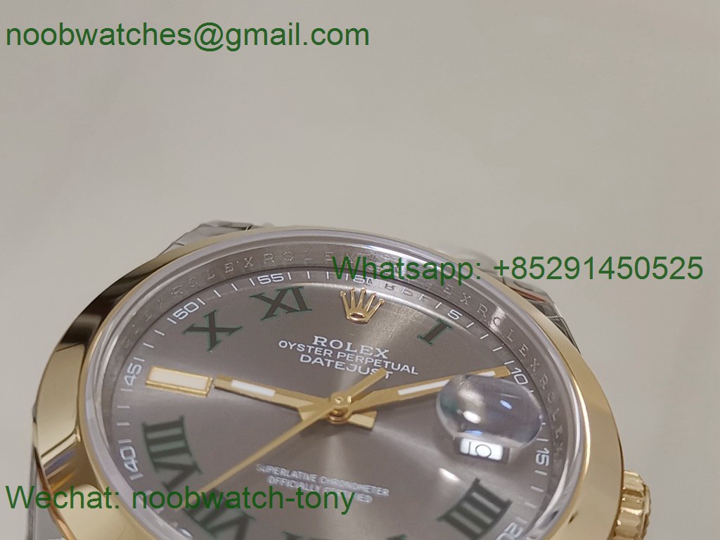 Replica Rolex Datejust 41mm 2tone Yellow Gold/Steel 904L Wimbledon 126334 GMF 1:1 Best 3235