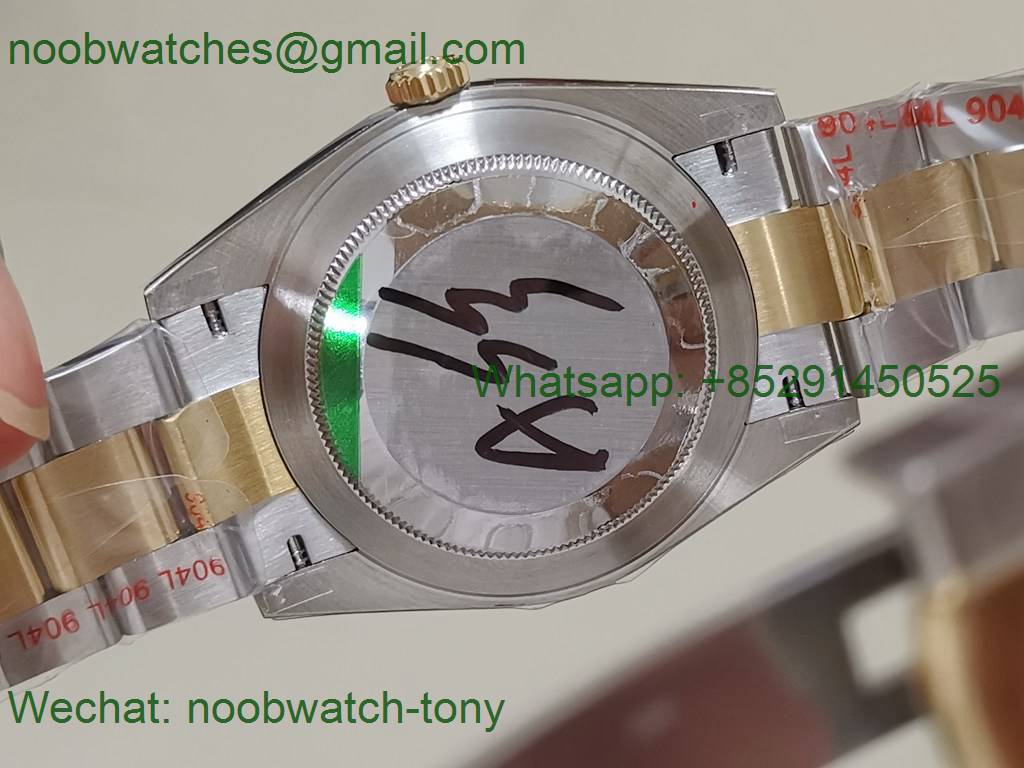 Replica Rolex Datejust 41mm 2tone Yellow Gold/Steel 904L Wimbledon 126334 GMF 1:1 Best 3235