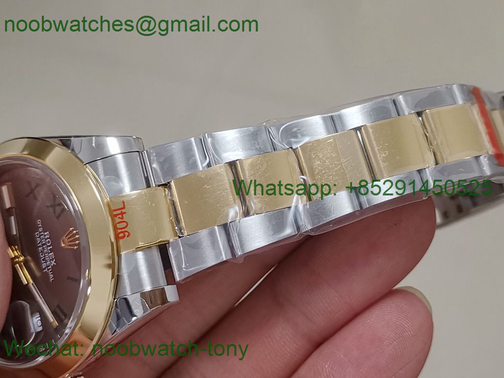 Replica Rolex Datejust 41mm 2tone Yellow Gold/Steel 904L Wimbledon 126334 GMF 1:1 Best 3235