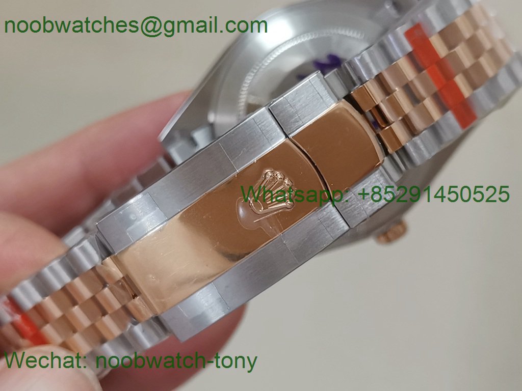 Replica Rolex Datejust 41mm 2tone Rose Gold/Steel 904L Brown Face 126331 GMF 1:1 Best 3235