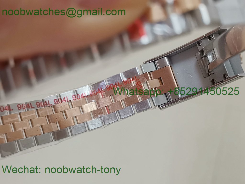 Replica Rolex Datejust 41mm 2tone Rose Gold/Steel 904L Brown Face 126331 GMF 1:1 Best 3235