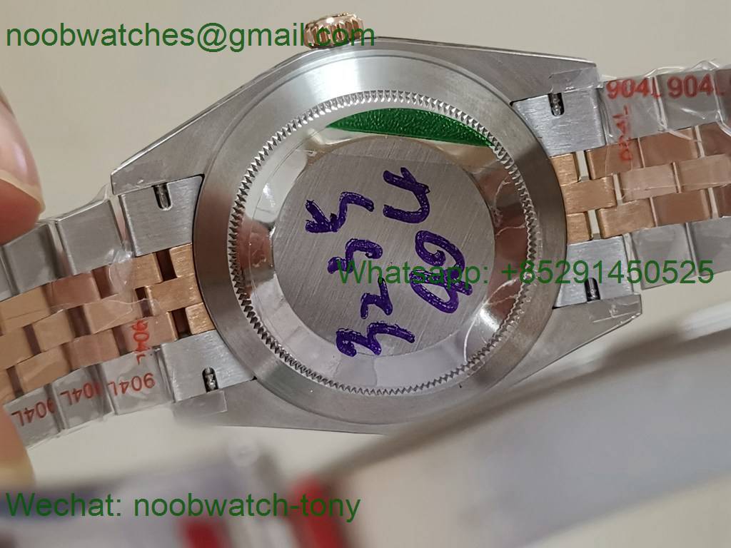 Replica Rolex Datejust 41mm 2tone Rose Gold/Steel 904L Brown Face 126331 GMF 1:1 Best 3235