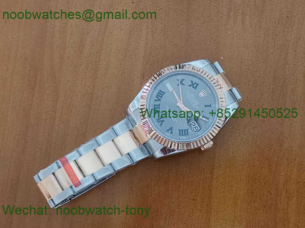 Replica Rolex Datejust 41mm 2tone Rose Gold/Steel 904L Wimbledon 126334 GMF 1:1 Best 3235