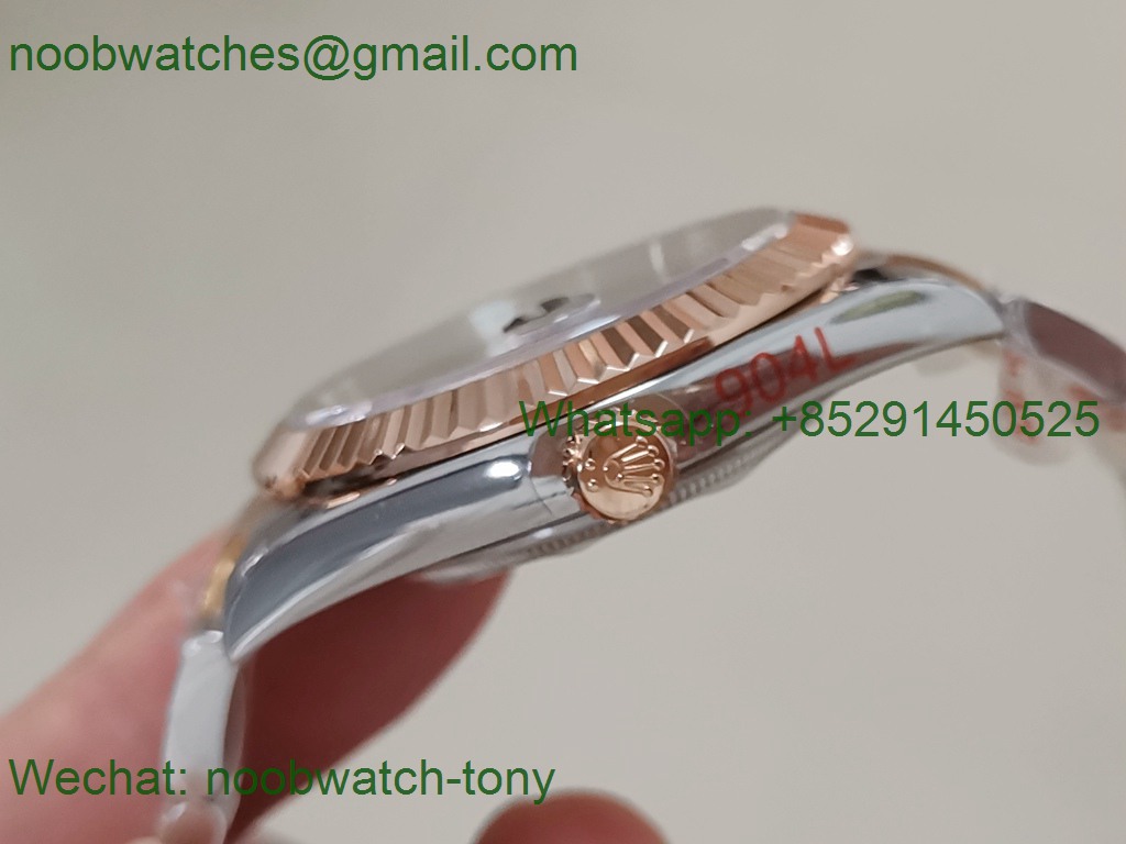 Replica Rolex Datejust 41mm 2tone Rose Gold/Steel 904L Wimbledon 126334 GMF 1:1 Best 3235