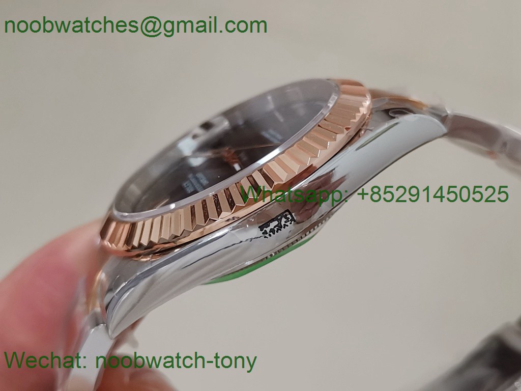 Replica Rolex Datejust 41mm 2tone Rose Gold/Steel 904L Wimbledon 126334 GMF 1:1 Best 3235