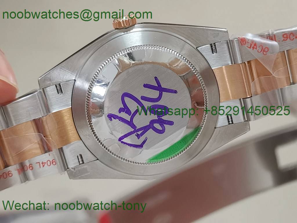 Replica Rolex Datejust 41mm 2tone Rose Gold/Steel 904L Wimbledon 126334 GMF 1:1 Best 3235