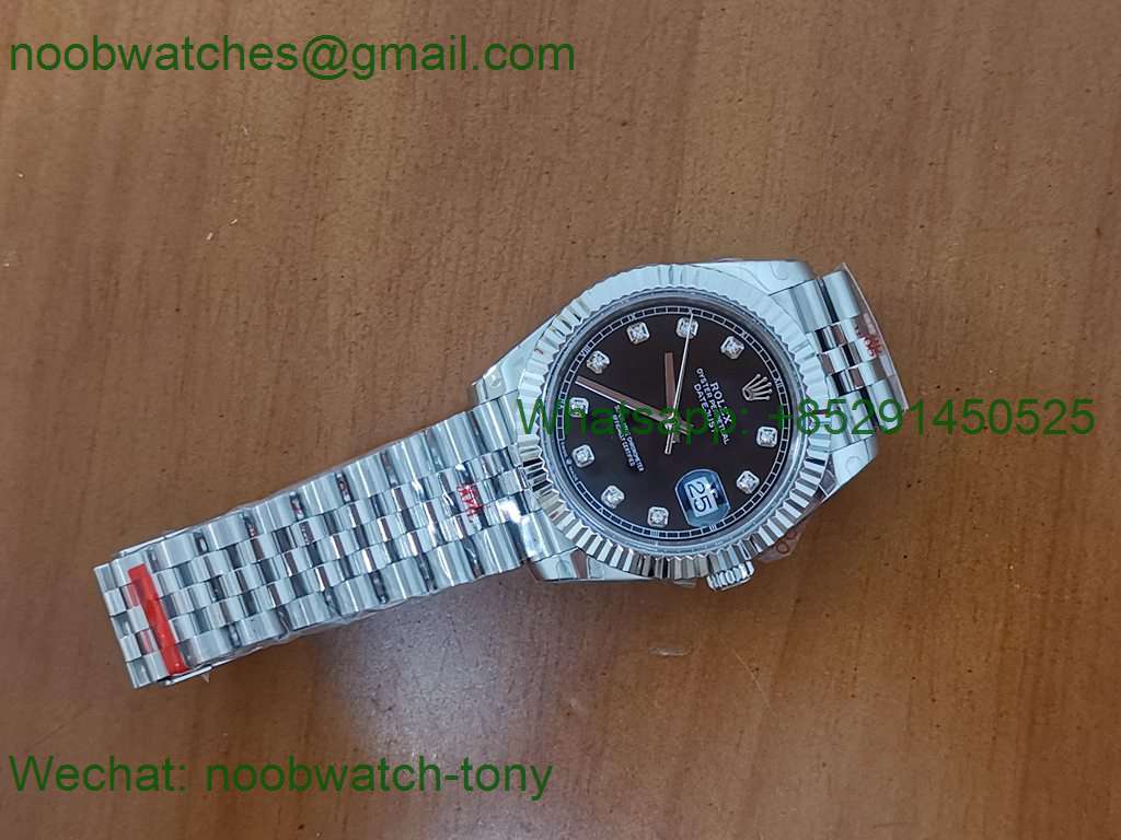 Replica Rolex Datejust 41mm Black Diamond Dial 904L Steel 126334 GMF 1:1 Best 3235