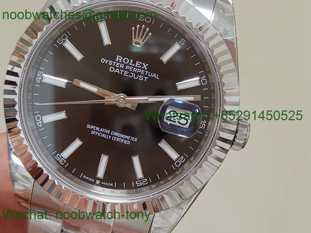 Replica Rolex Datejust 41mm Black Dial 904L Steel 126334 GMF 1:1 Best 3235