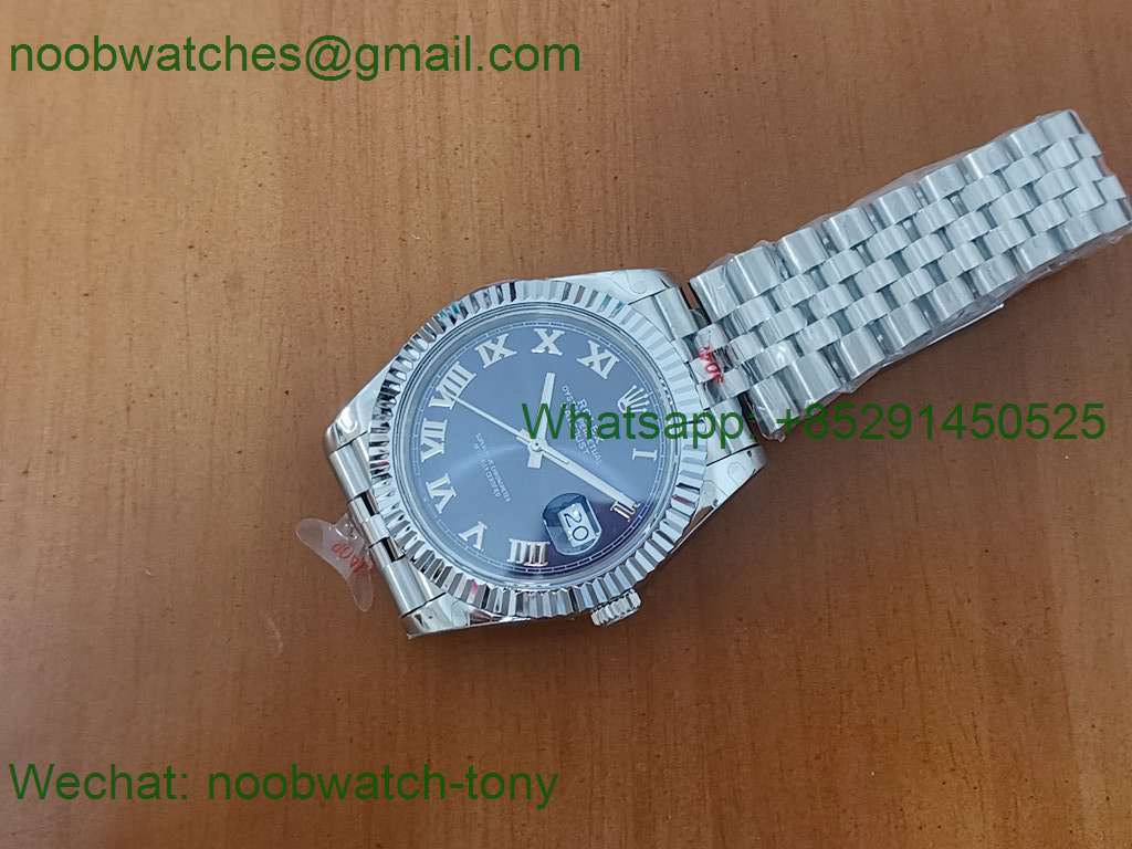 Replica Rolex Datejust 41mm Blue Dial Roman Markers 904L Steel 126334 GMF 1:1 Best 3235