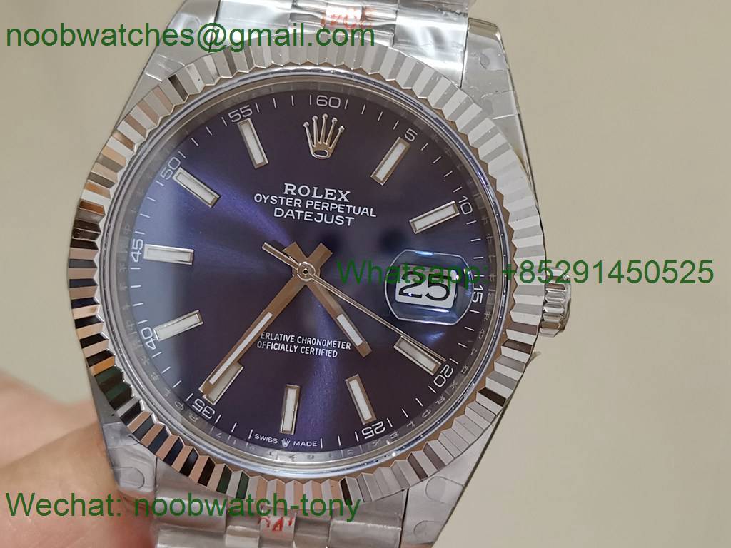 Replica Rolex Datejust 41mm Blue Dial 904L Steel 126334 GMF 1:1 Best 3235