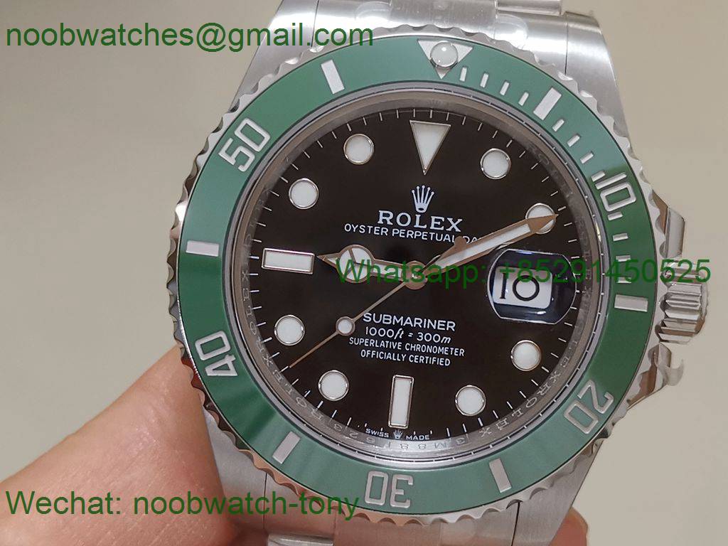 Replica Rolex Submariner 126610LV 904L Steel 41mm Kermit Green Bezel Black Dial JVS 1:1 Best 3235