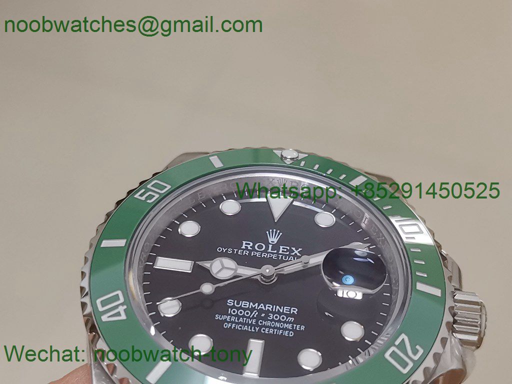 Replica Rolex Submariner 126610LV 904L Steel 41mm Kermit Green Bezel Black Dial JVS 1:1 Best 3235