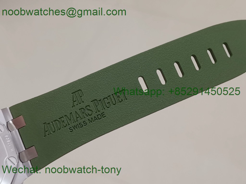 Replica Audemars Piguet AP Royal Oak Offshore Diver 15720 BF Best Edition Green Dial on Rubber A4308