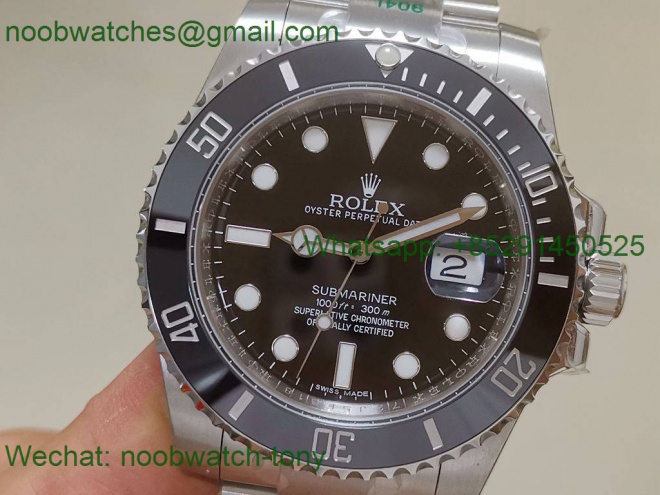 Replica Rolex Submariner 116610 LN Black Ceramic ZF 1:1 Best 904L VR3135