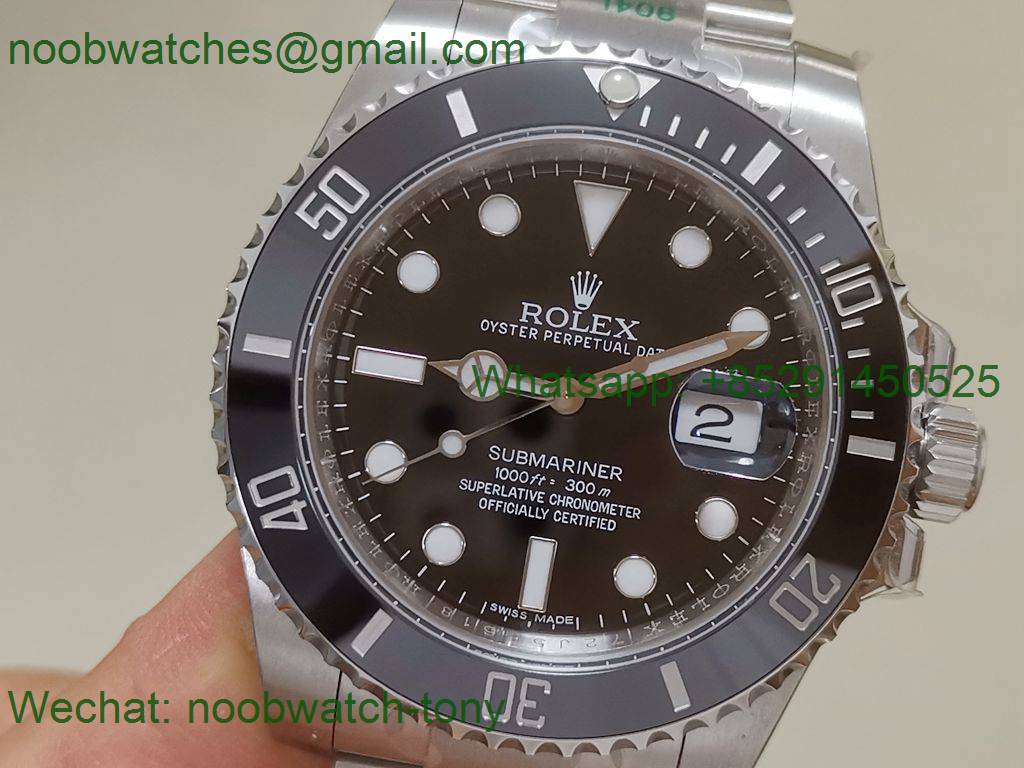 Replica Rolex Submariner 116610 LN Black Ceramic ZF 1:1 Best 904L VR3135