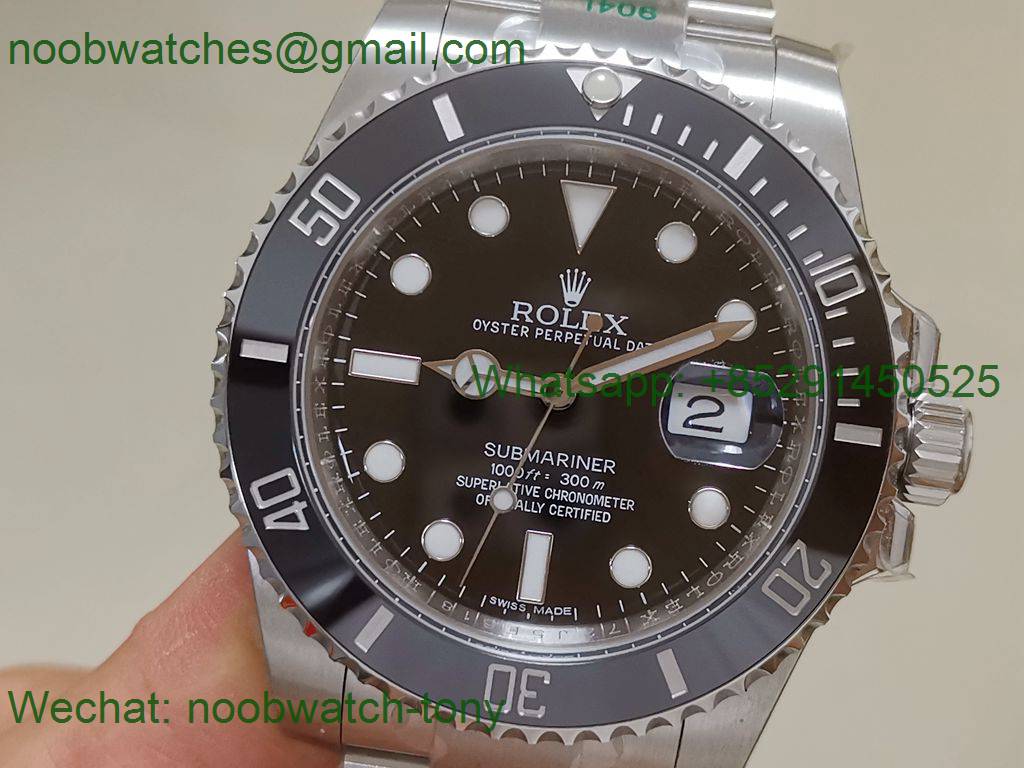 Replica Rolex Submariner 116610 LN Black Ceramic ZF 1:1 Best 904L VR3135