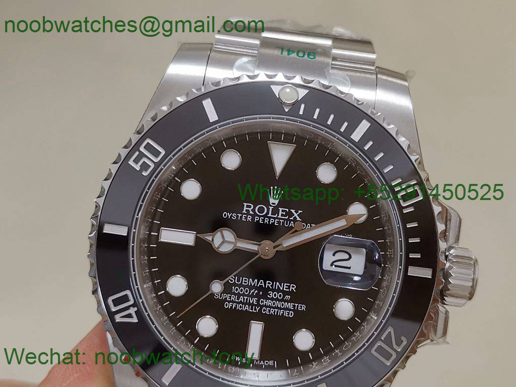 Replica Rolex Submariner 116610 LN Black Ceramic ZF 1:1 Best 904L VR3135