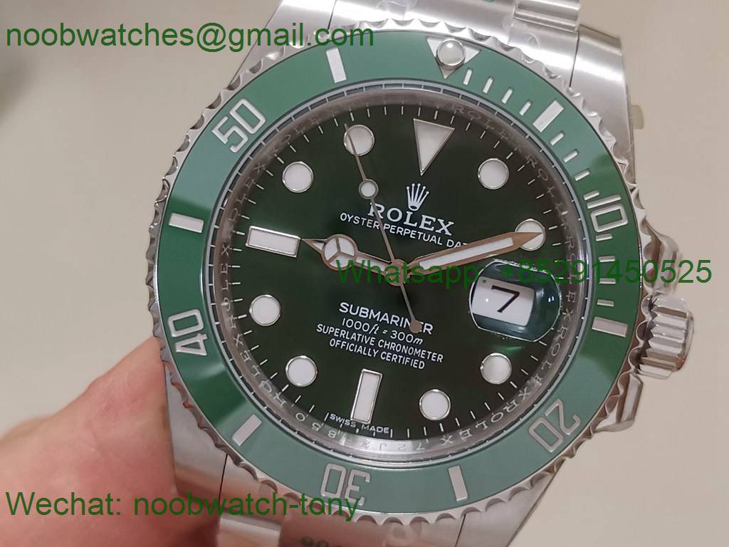 Replica Rolex Submariner 116610 LV Green Ceramic ZF 1:1 Best 904L VR3135