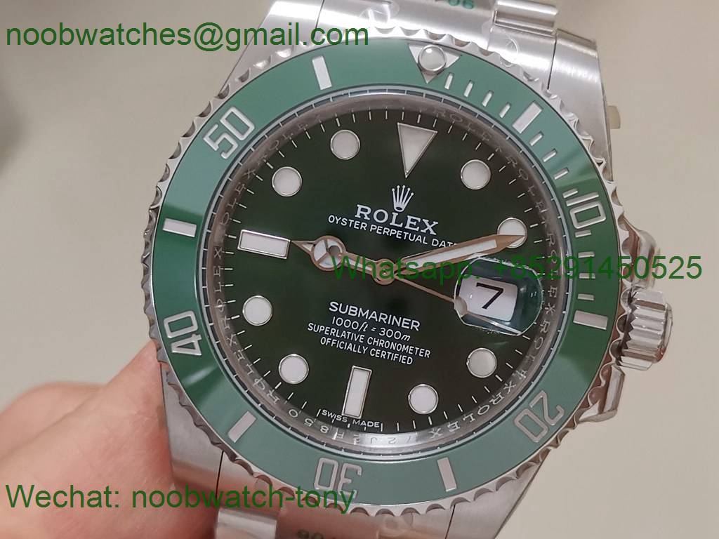 Replica Rolex Submariner 116610 LV Green Ceramic ZF 1:1 Best 904L VR3135