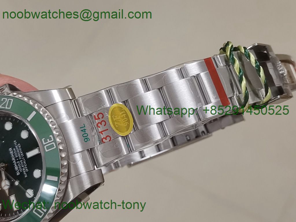 Replica Rolex Submariner 116610 LV Green Ceramic ZF 1:1 Best 904L VR3135