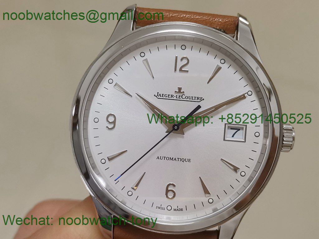Replica Jaeger Lecoultre JLC Master Control Q4018420 ZF 1:1 Best White Dial on Brown Leather A899