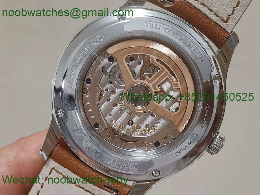 Replica Jaeger Lecoultre JLC Master Control Q4018420 ZF 1:1 Best White Dial on Brown Leather A899