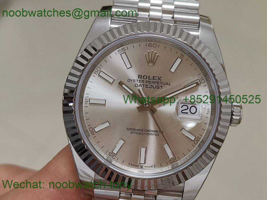 Replica Rolex Datejust 41mm 904L Clean 1:1 Best Silver Dial on Julibee VR3235
