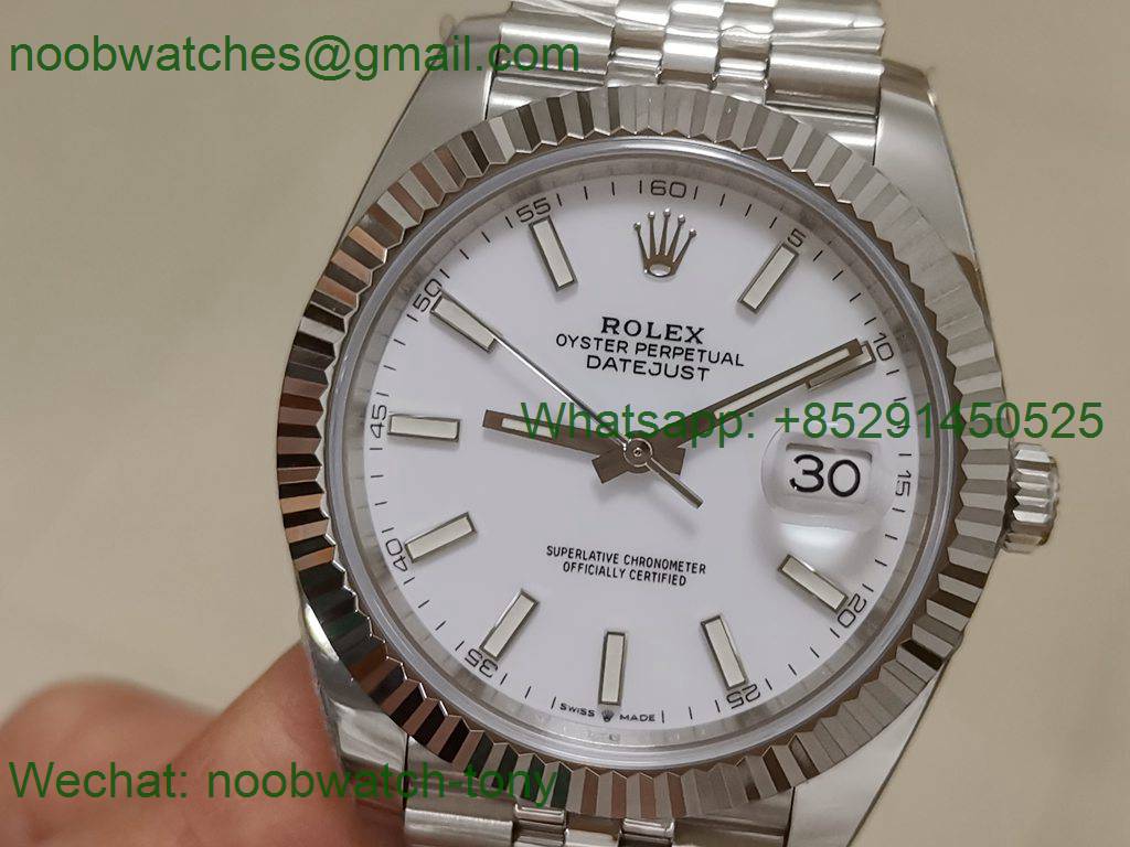 Replica Rolex Datejust 41mm 904L Clean 1:1 Best White Dial on Julibee VR3235