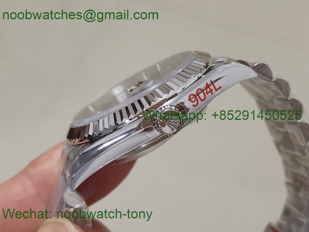 Replica Rolex DayDate 40mm 904L Black Dial GMF 1:1 Best 3255