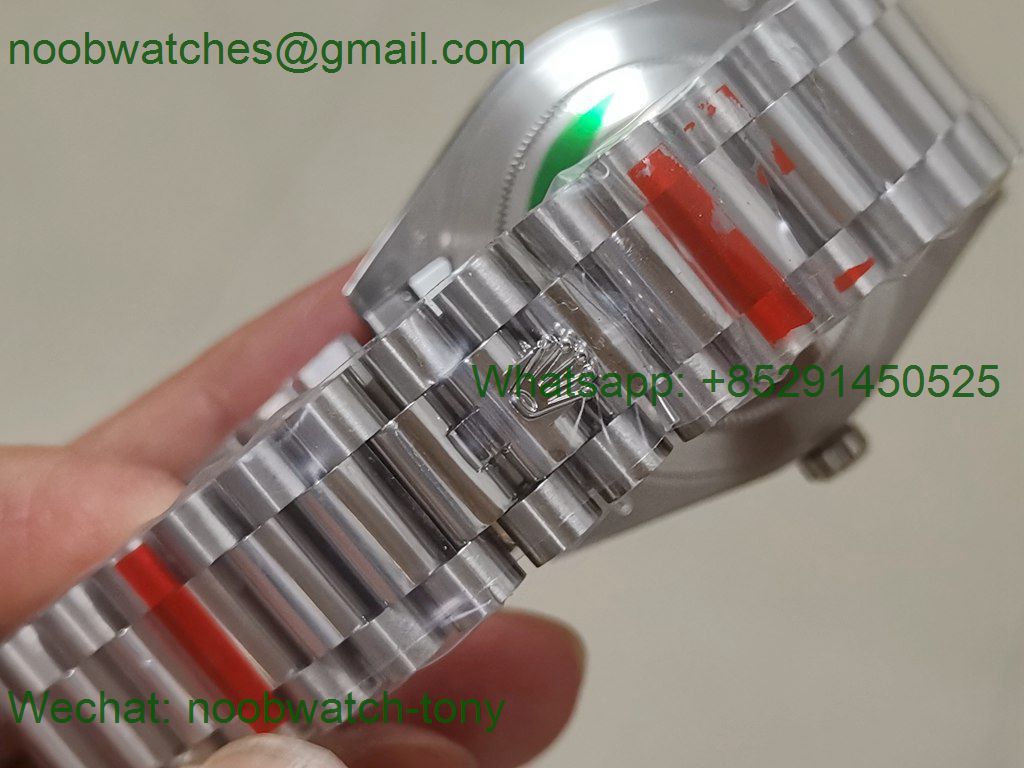 Replica Rolex DayDate 40mm 904L Ice Blue Dial Diamond Markers GMF 1:1 Best 2836