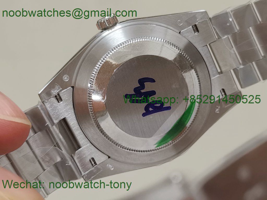 Replica Rolex DayDate 40mm 904L Ice Blue Dial Diamond Markers GMF 1:1 Best 2836