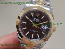 Replica Rolex DateJust 41mm 126333 904L 2tone Yellow Gold/Steel GMF 1:1 Best Black Dial 3235