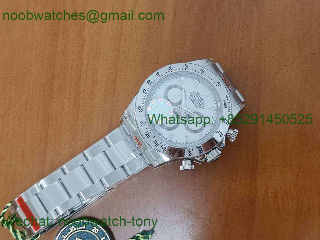 Replica Rolex Daytona 116520 White Dial A7750 TWF