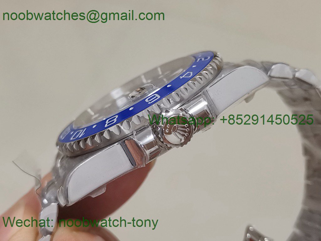 Replica Rolex GMT II Wildman Blue 904L JVS Factory Best Julibee Bracelet SA3186 CHS