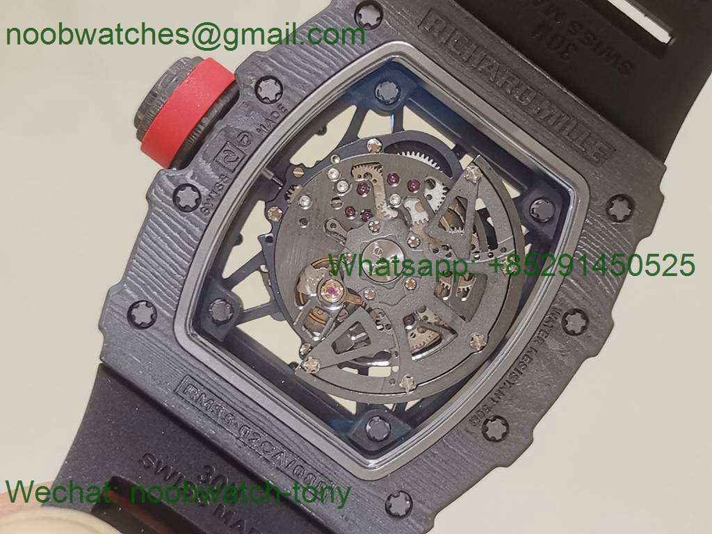 Replica Richard Mille RM035-02 Real NTPT ZF 1:1 Best Skeleton Dial on Black Rubber NH05A V4