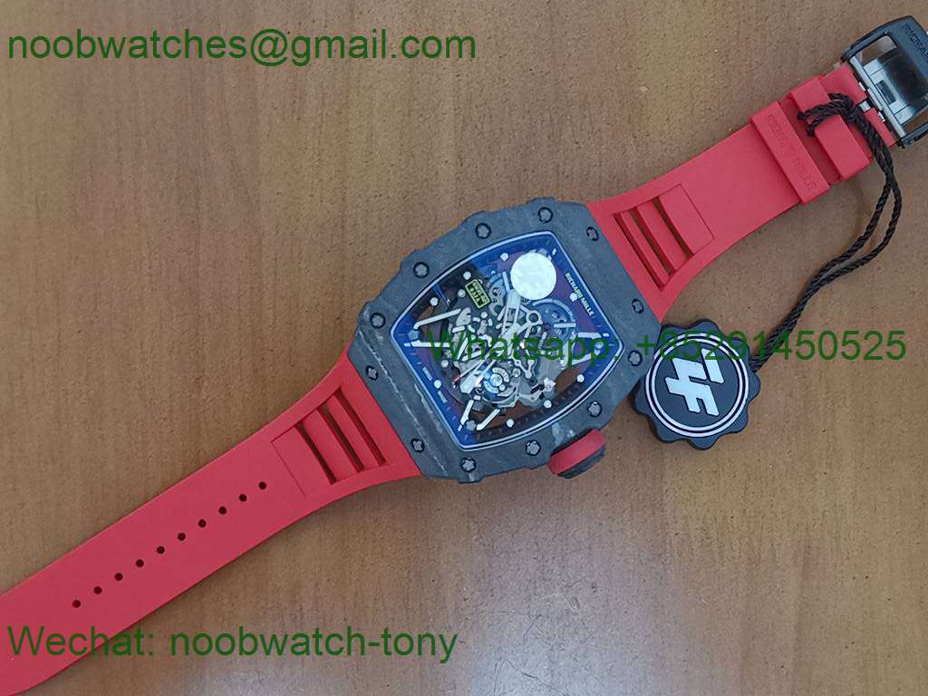 Replica Richard Mille RM035-02 Real NTPT ZF 1:1 Best Skeleton Dial on Red Rubber NH05A V4