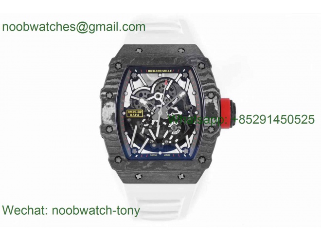 Replica Richard Mille RM035-02 Real NTPT ZF 1:1 Best Skeleton Dial on White Rubber NH05A V4